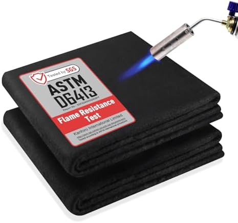 kanhiro Carbon Felt Welding Blanket Fireproof - 2 Packs 20" x 36" Heat Resistant Fabric 1800°F High Temp Insulation Pad, Flame Retardant Protective Mat for Soldering Welding Brazing Plumbing by KANHIRO