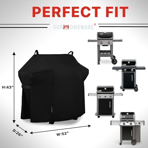 Suphomeware 7106 Grill Cover Fits Weber 52 Inch Grills, Hevay Duty BBQ Cover for Weber Spirit and Spirit II 200/300 Series Gas Grill, Waterproof and Fade Resistant - Image 2