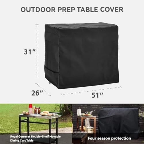 Pizza Oven Table Cover for Pizza Oven Cart Table Black ﻿ - Image 2