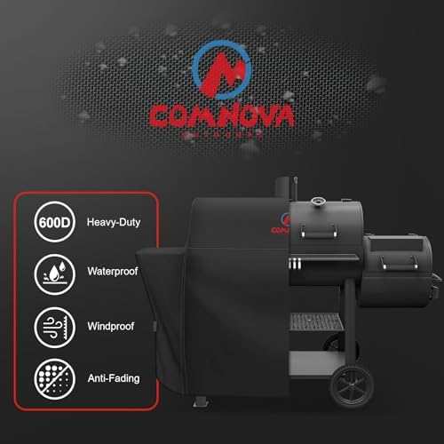Grill Cover for Oklahoma Joe's Canyon Combo Smoker - 600D Premium BBQ Cover Waterproof & Heavy Duty for Oklahoma Joe's Canyon Grill - Image 4