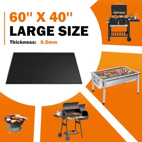 60 x 40 Inch Under Grill Mat with Storage Bag - Image 2
