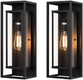 mirrea 18" Modern Outdoor Porch Wall Light, Matte Black, 2 Pack by mirrea