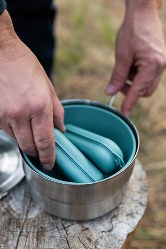 Stansport Stainless Steel Camping Cookware Set – Durable Nesting Mess Kit for Backpacking, Hiking & Outdoor Cooking – Compact Portable Pot & Pan with Carry Bag – Multiple Sizes for Family to Solo Use - Image 5