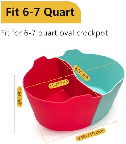 Magikichen Silicone Crock pot Divider for 6-7 QT, Reusable Liner - Image 2