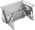 WINB Portable Folding BBQ Grill with Carry Bag for 1-2 People - Mini Charcoal Grill for Camping, Compact Stainless Steel Fire Pit, Outdoor Grill for Backyard, Hiking & Picnic (8.2X5.5 IN) by Winb