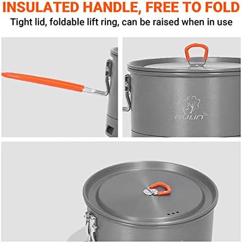 Bulin Camping Pot,2.1L High Efficiency Backpacking Camping Cooking Set - Image 4