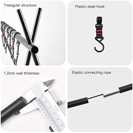 Ultralight Camping Hanging Rack,Cookware Hanging Rack,Outdoor Camping Portable Storage Hook Hanging Rack Folding Tripod Barbecue Tool Bracket - Image 6