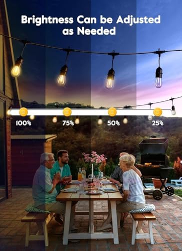 Outdoor String Lights, 157FT 50 Bulbs Shatterproof Patio Lights with Remote - Image 3
