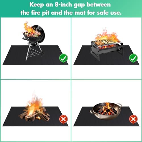 Under Grill Mat 60 x 48 Inch, Fireproof Grill Pad, Heat Resistant Waterproof Deck Protector for Patio, Fire Pit & Outdoor Cooking, BBQ Floor Mat - Image 5