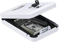 Tenamic Pistol Safe, Portable Travel Gun Safe, Solid Steel Handgun Lock Box for Home, Gun Safes for Car, White by Tenamic