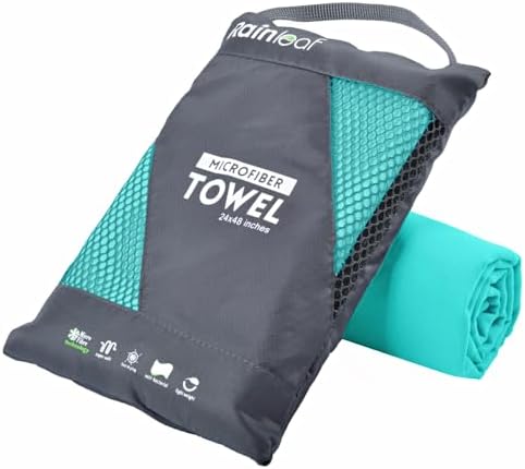 Rainleaf Microfiber Towel Quick Dry Camping & Travel & Gym Towel. Compact by Rainleaf