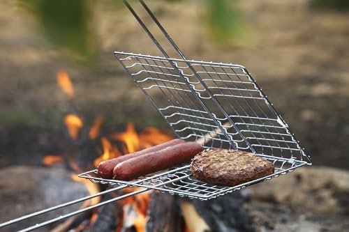 Coghlan's Broiler for Camping and Outdoor Grilling – Hinged Chrome-Plated Basket with Locking Handle, Ideal for Portable Cooking and Barbecue Over Open Fires - Image 3