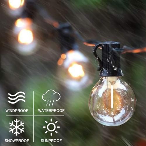 SUNTHIN 48FT Outdoor String Lights with 25 G40 LED Bulbs (1 Spare) - Image 4