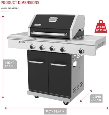 Nexgrill Deluxe 4 Burner Natural Gas Grill with Griddle Insert - Image 5