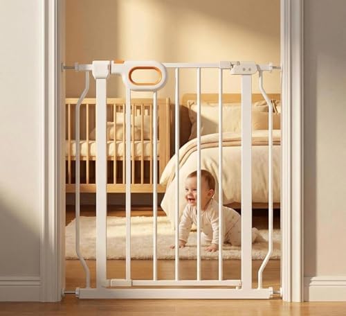 23.8-28.3 Inch Wide Small Narrow Baby Gate for Stairs by HOOOEN