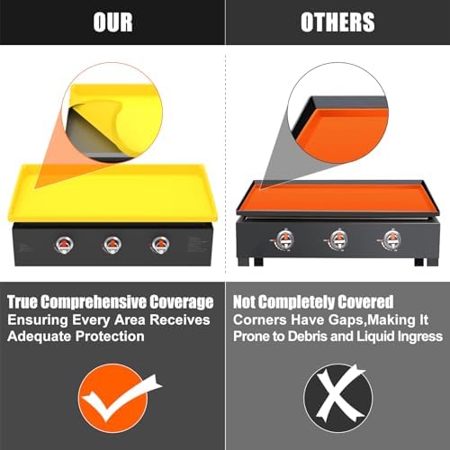 Silicone Griddle Mat Cover for Blackstone - 28 Inch True All-Encompassing Coverage Heavy Duty Food Grade Grill Buddy Mat, All Season Cooking Surface Protective Cover - Image 3
