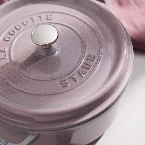 Staub Cast Iron Round Dutch Oven, Made in France, 4-qt, Lilac - Image 5