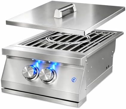 60,000 BTU Built-in Natural Gas Power Burner for Outdoor Kitchen by Qualipo