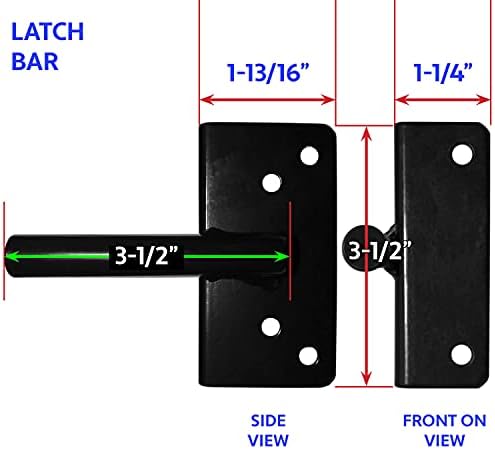 Vinyl Gate Latch Black Extended Fence Gate Latch w/Mounting Hardware - Gate Latches Have a 90 Degree Bracket Resulting in a Positive Latch to Gate Connection - Image 3
