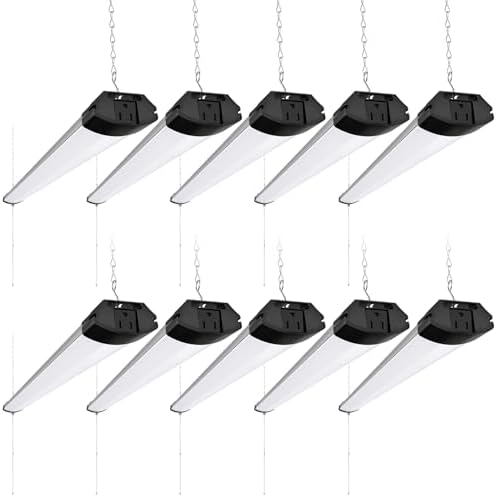 Barrina BS84 LED Shop Lights 4FT for Workshop, 84W 10000LM 6500K, 10 Pack by Barrina