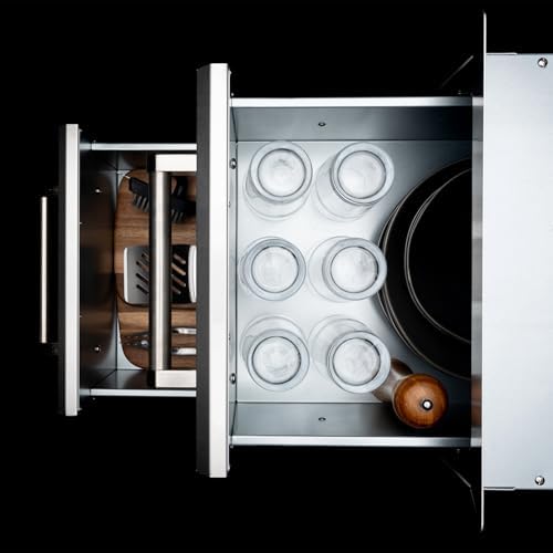SPIRE Vertical Built-in Triple Drawers, Stainless Steel, Universal Mount - Image 6