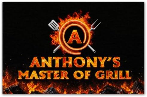 Custom XL Under The Grill Mat, Personalized Name BBQ Floor Mat (D2) - Image 2
