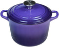 Flavehc Dutch Oven Pot with Lid 1.8 Qt Cast Iron Dutch Oven for Bread Baking, Purple Enameled Cast Iron Rice Pot, Small Deep Dutch Oven for Rice, Beans & Side Dishes by FLAVEHC