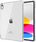Glitter Case for iPad (A16) 11th Generation 11 Inch 2025/ 10th Generation 10.9 Inch 2022, Slim Lightweight Shockproof TPU Protective Cover with Raised Edge, Sparkly Back Bumper - Glitter Clear by MOBIXXforAccessories