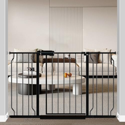 Fairy Baby 48-53 Inch Extra Wide Baby Gate Easy Walk-Thru Child Safety Gate by FairyBaby