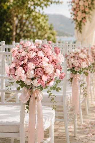 Waipfaru Ranunculus Artificial Flowers, 36Pcs 14In Fake Peonies Artificial Flowers, Dusty Rose Flower for Vase Silk Flower Real Touch Faux Peony Bulk for DIY Wedding Bouquet Home Bridal Shower Decor - Image 4