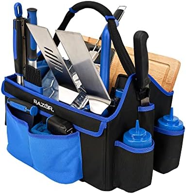 RAZOR Heavy-Duty BBQ Grill Tool Caddy and Griddle Accessory Organizer - Image 3