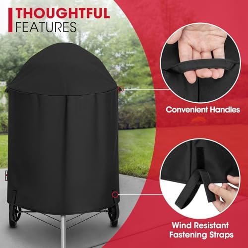 Unicook 22-Inch Charcoal Kettle Grill Cover, Heavy Duty Watereroof - Image 5