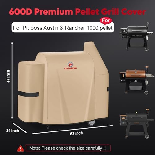 Comnova Grill Cover for Pit Boss Austin XL - 600D Wood Pellet Smoker Cover for Pitboss 1000 Series, Premium Pellet Cover for Pit Boss Austin XL 1000, Rancher XL 1000, 1150, 1100 Pro, and Z Grill 1000 - Image 2