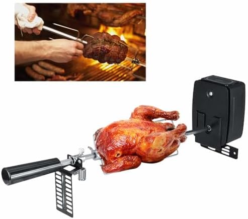 Rotisserie Kit-Rotisserie Heavy Duty Stainless Steel Universal Complete Grill Rotisserie Kit with Electric Motor for BBQS - Image 6