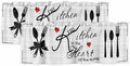 Valances for Windows, Kitchen Tableware Valance Curtains Blackout Drapes for Kitchen/Bathroom/Cafe, Red Love Heart Black Words Vintage Rod Pocket Window Toppers Valances 2 Pack Clearance 60''x18'' by Unknown