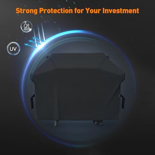 Heavy Duty 600D Polyester Cover Compatible with Cuisinart CGWM-085 and Most Pellet Grill Cover, 69" L x 24" D x 46" H, Black - Image 5