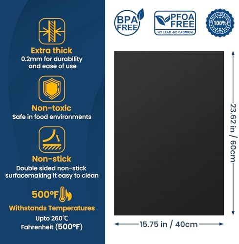 4Pack Oven Liners for Bottom of Electric Gas Oven, Thick Heavy Duty Nonstick Teflon Oven Mat, Heat Resistant Grill Baking Mats Outdoor BPA and PFOA Free Oven Floor Protector Liner - Image 2