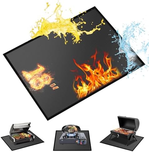 18 x 15 Inch Heat Resistant Grill Mats for Outdoor Grill by Youlvy