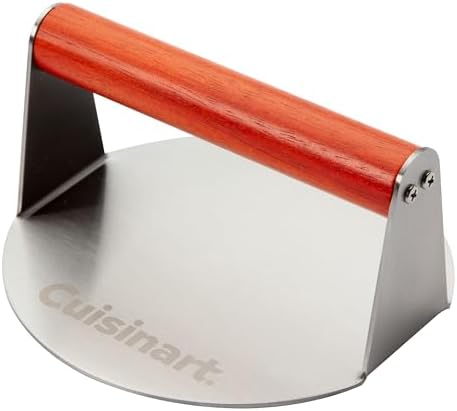 Cuisinart 6" Stainless Steel Smashed Burger Press, Juicy and Crispy Burgers for BBQs, Cookouts by Cuisinart