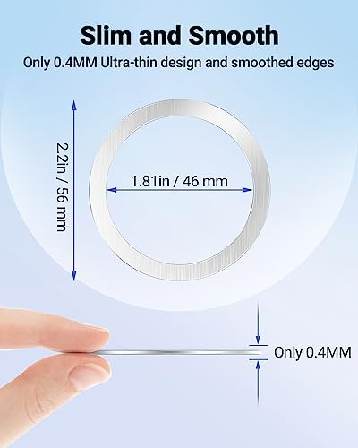 KALAPOP Magnetic Wireless Charging Magsafe Ring-6 PCS,Ultra-Thin(0.4mm) Magsafe Sticker,Compatible with iPhone 18 pro/17/Air/16/15/14/13,Samsung Galaxy,Google Pixel,Magsafe Accessories-3Black&3Silver - Image 6