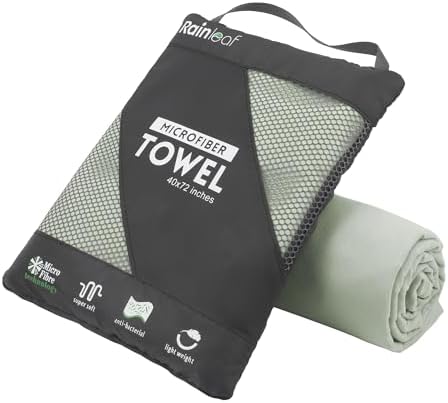 Rainleaf Microfiber Towel Quick Dry Camping & Travel & Gym Towel. Compact by Rainleaf