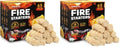 Shwuevei 65 pcs Fire Starter - Natural Fire Starters for Fireplace, Pellet Stove & Wood, Fire Pit, Smoker, BBQ, Chimney, Pizza Oven - Fire Starters for Grill, Charcoal Starter (Pack of 2) by Shwuevei