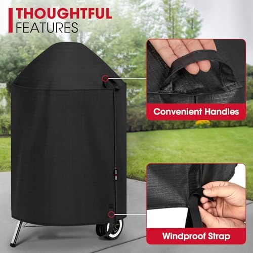 Unicook Waterproof Kettle Cover for 22-Inch Charcoal Grill, 28" Dia x 35" H - Image 5