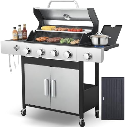 4-Burner Propane Gas Grill with Side Burner, 440 Sq. In. by Unknown