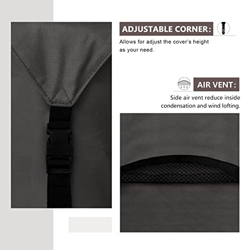 ULTCOVER Waterproof Patio Furniture Cover 86L x 86W in, Black - Image 5