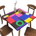 Card Tables Folding Square, Modern Geometric Pattern Printed on Polyester Game Table Cover, Suitable for Home Dining Camping BBQ, Fit for 44" x 44" Square Tables by JRBSZMI2