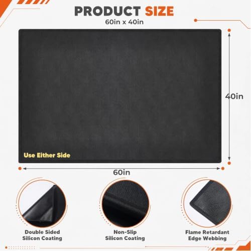 Uranshin Large Under Grill Mat for Outdoor Grill & Deck BBQ, 40 x 60 inches - Image 7