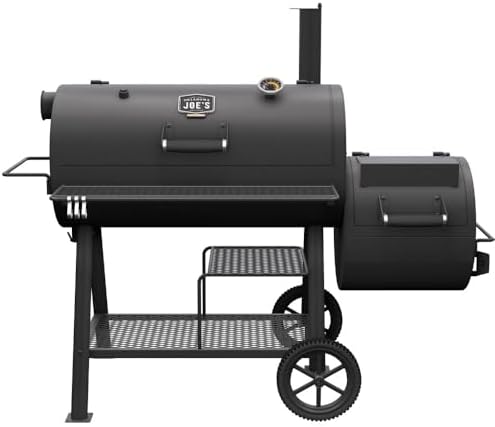 Oklahoma Joe's Highland Offset Reverse Flow Offset Charcoal Smoker and Grill With 1093 sq. in. Cooking Area in Black by OklahomaJoes%C2%AE