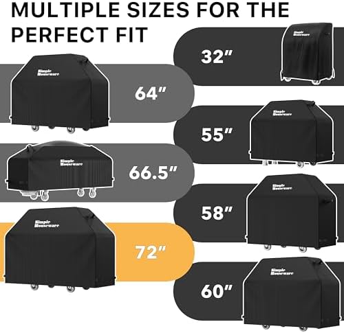 Simple Houseware 72 in. Heavy-Duty BBQ Gas Grill Cover, Waterproof - Image 6