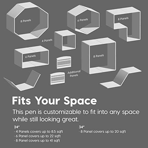 IRIS USA Playpen Panels, Extension Set, White - Image 5